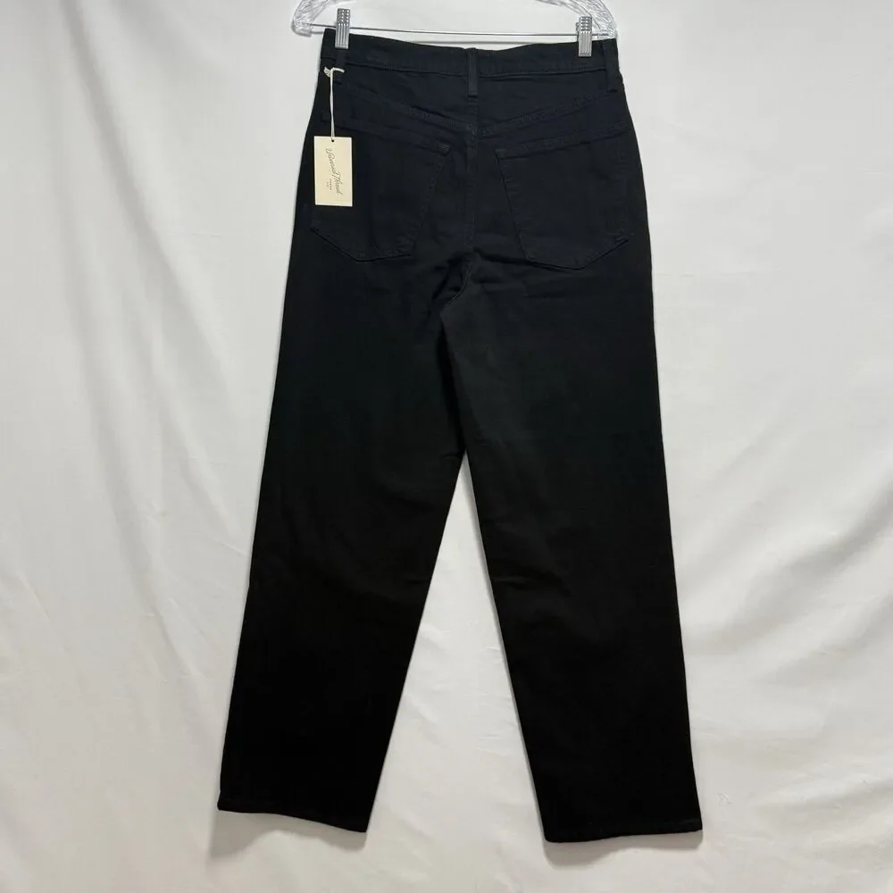 Women's Highest-Rise Straight Jeans Universal Thread Black Size 8 Denim NWT - Picture 5 of 16